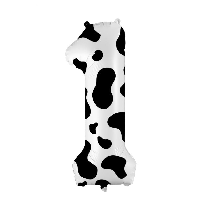40" Cow Print Foil Number