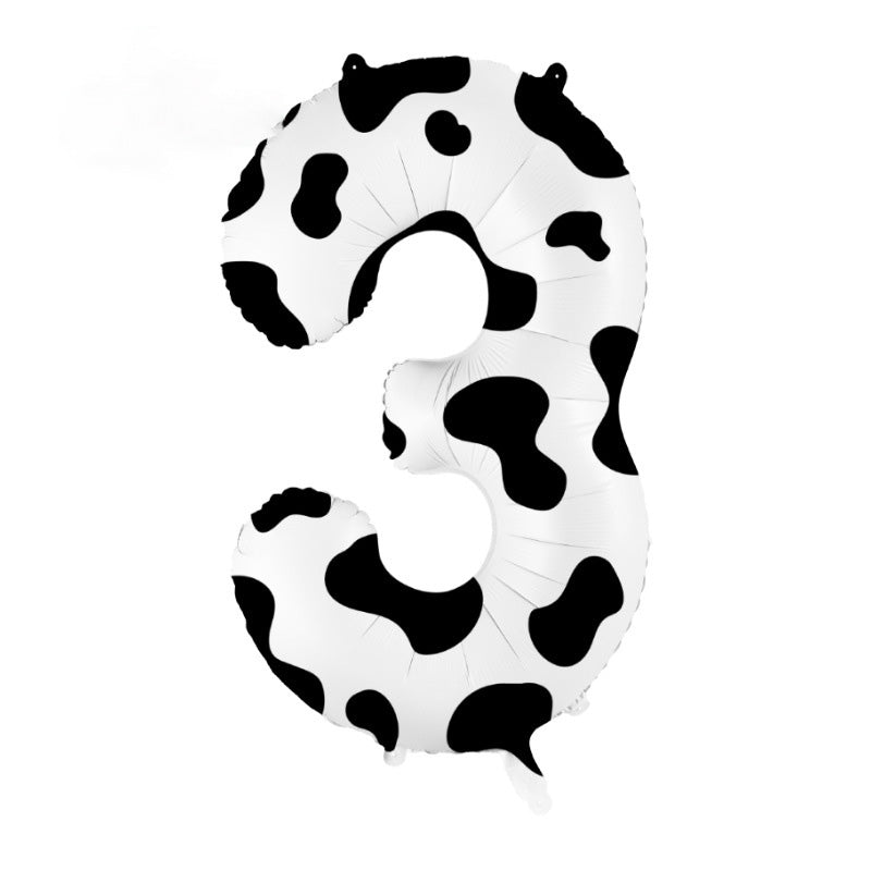 40" Cow Print Foil Number