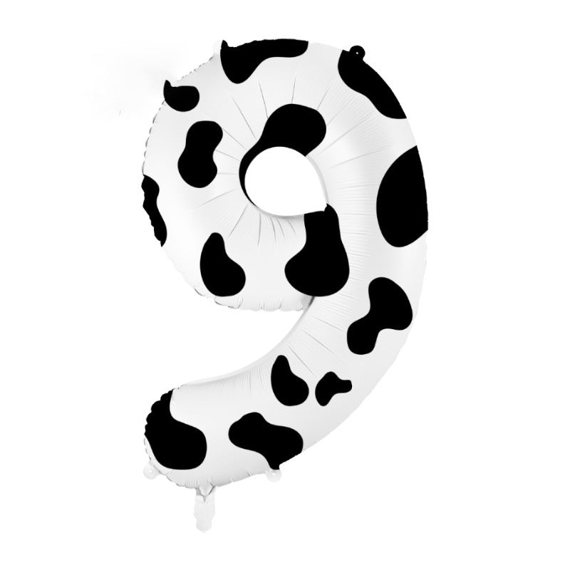 40" Cow Print Foil Number