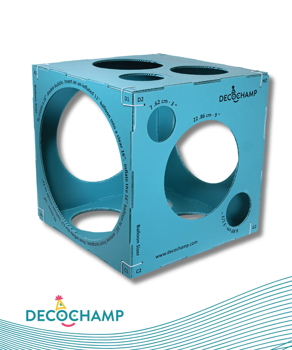 Balloon Sizer Deco Cube by Decochamp