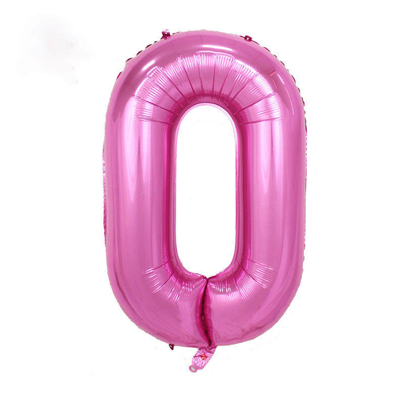 40" Dark Pink Jumbo Foil Numbers