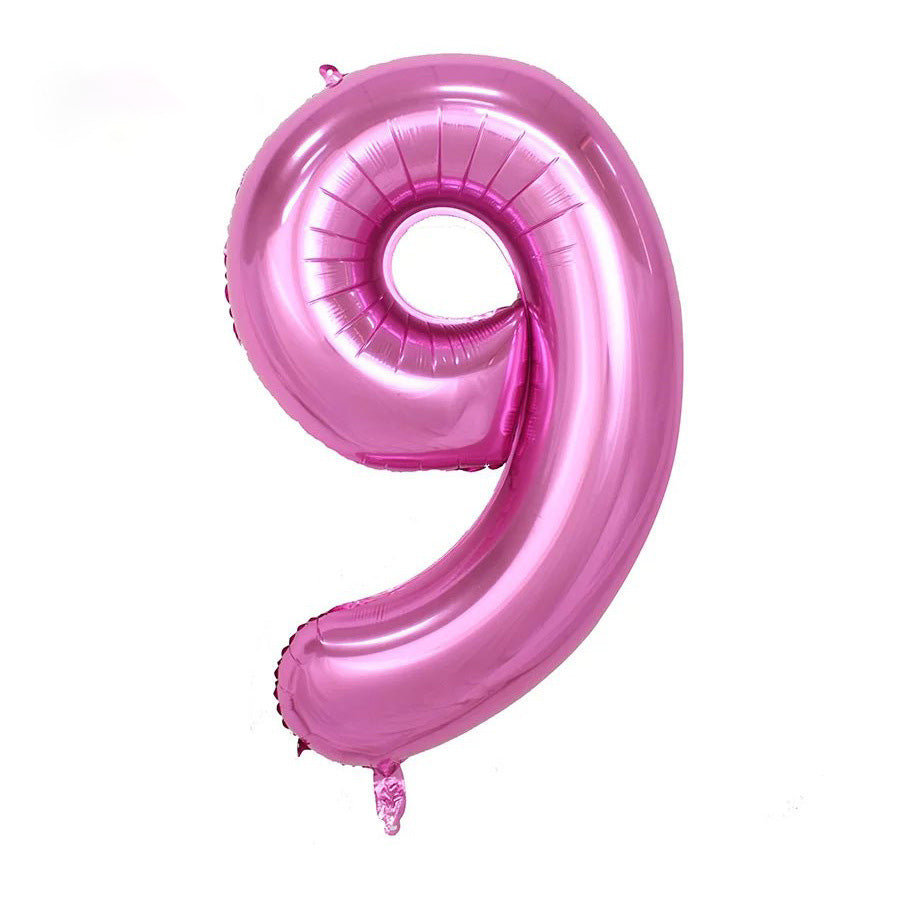 40" Dark Pink Jumbo Foil Numbers