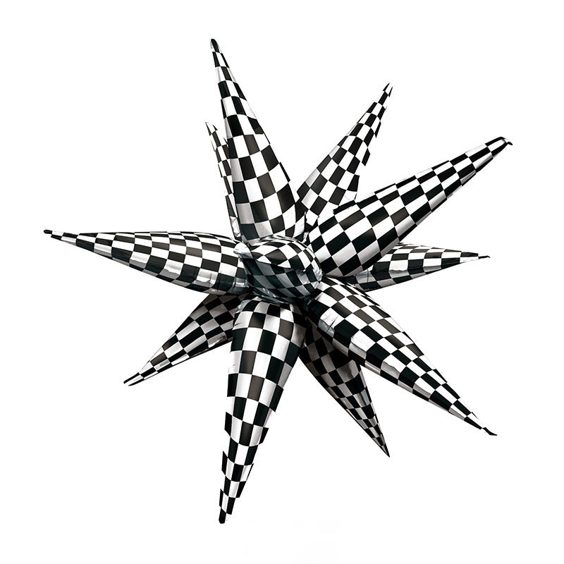 Bululu 26" Checkered Print Starburst