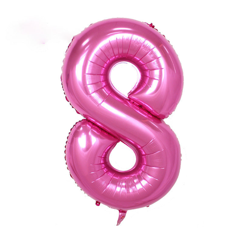 40" Dark Pink Jumbo Foil Numbers
