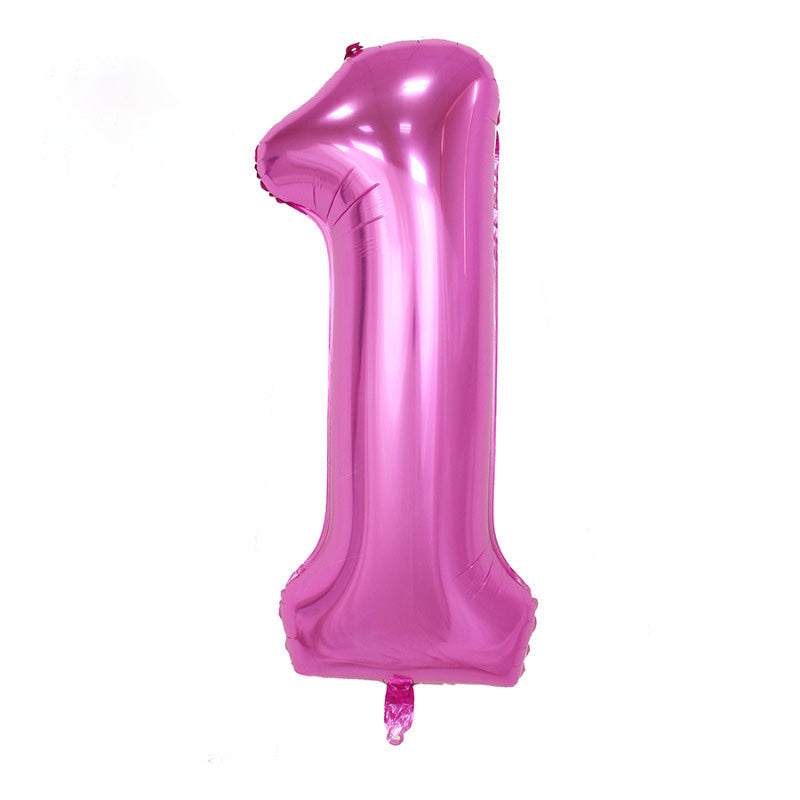 40" Dark Pink Jumbo Foil Numbers