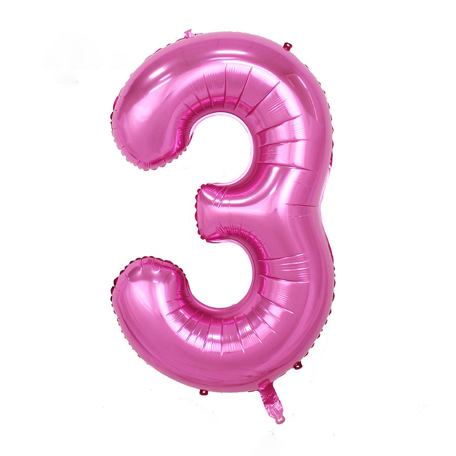 40" Dark Pink Jumbo Foil Numbers