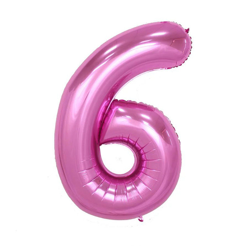 40" Dark Pink Jumbo Foil Numbers
