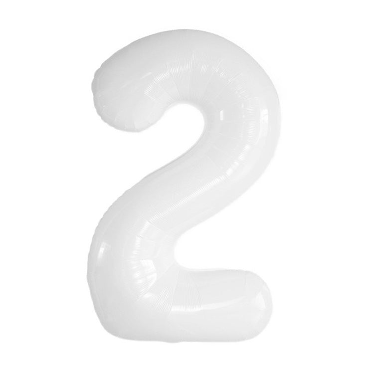 40" White Jumbo Foil Numbers