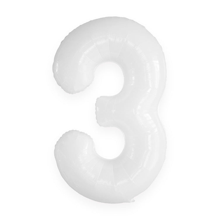 40" White Jumbo Foil Numbers