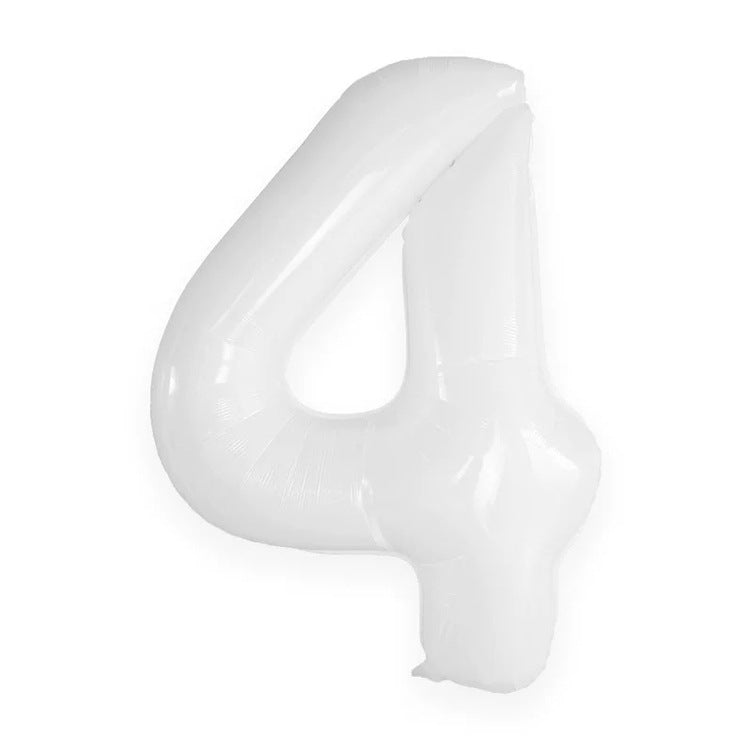 40" White Jumbo Foil Numbers