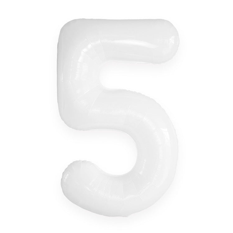 40" White Jumbo Foil Numbers