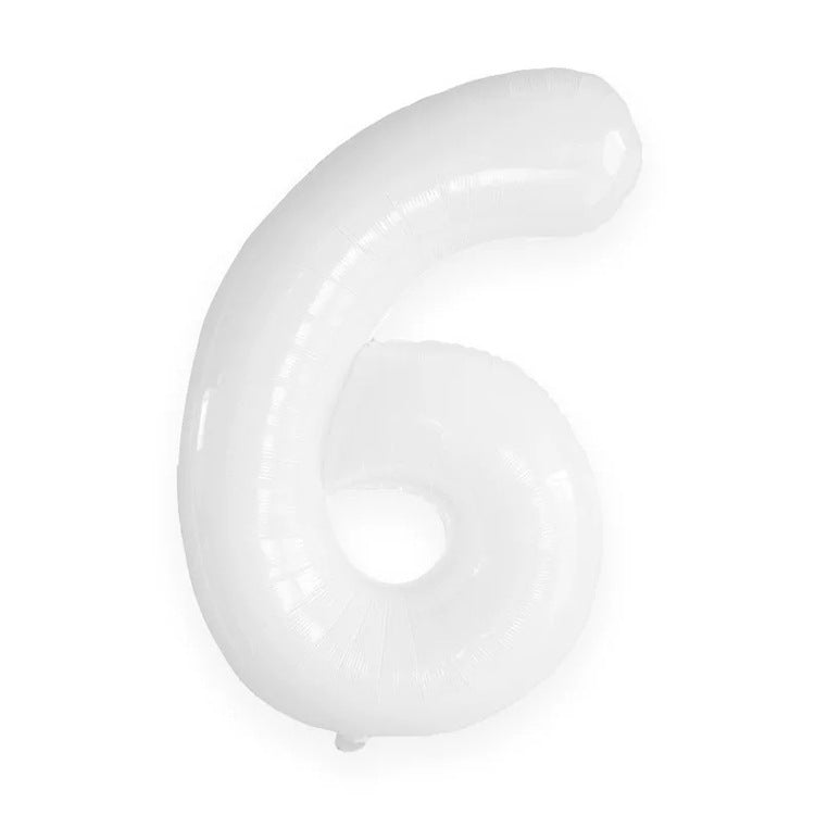 40" White Jumbo Foil Numbers