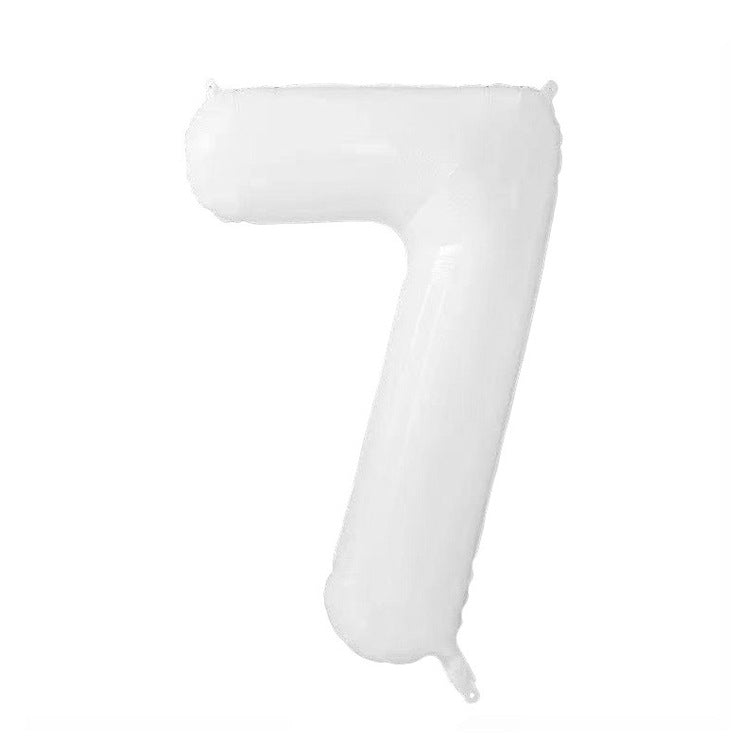 40" White Jumbo Foil Numbers