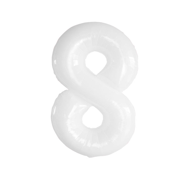 40" White Jumbo Foil Numbers