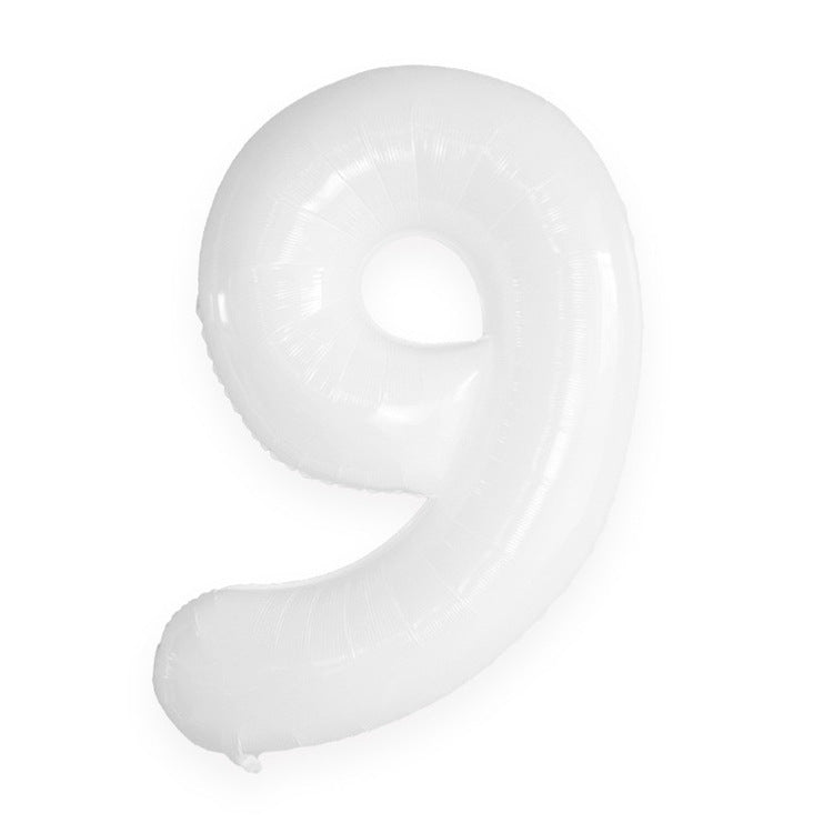 40" White Jumbo Foil Numbers