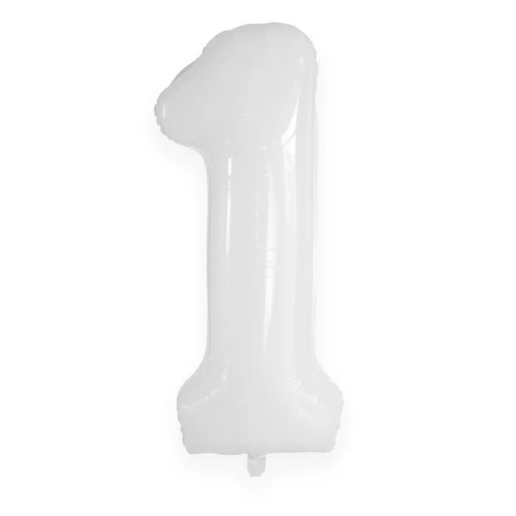 40" White Jumbo Foil Numbers