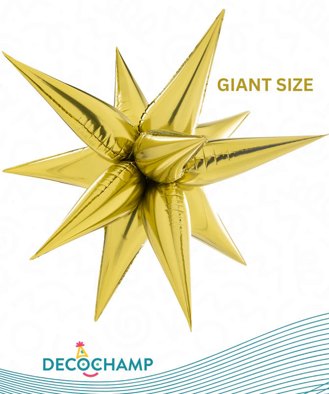 60" Giant Gold Starburst 3D by Decochamp (Gold)