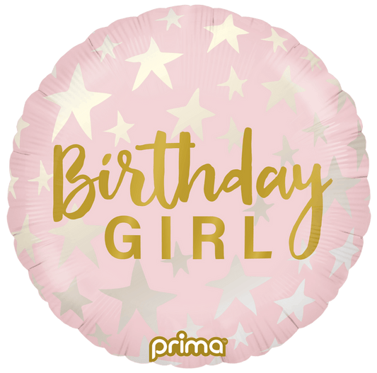 18” Birthday Girl Stars Pink