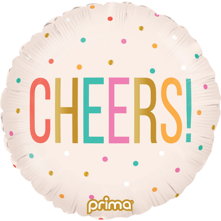 18" Round Cheers Colorful Dots