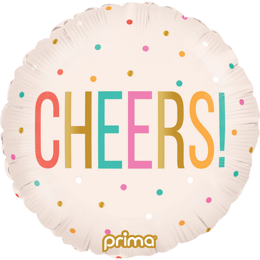 18" Round Cheers Colorful Dots