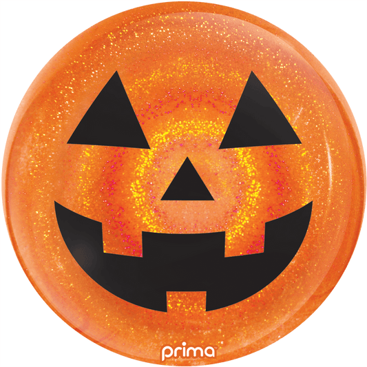 20" Jack-o'-Lantern Orange Glitter Sphere