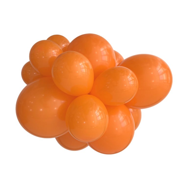 262 Orange Bululu Latex Balloons