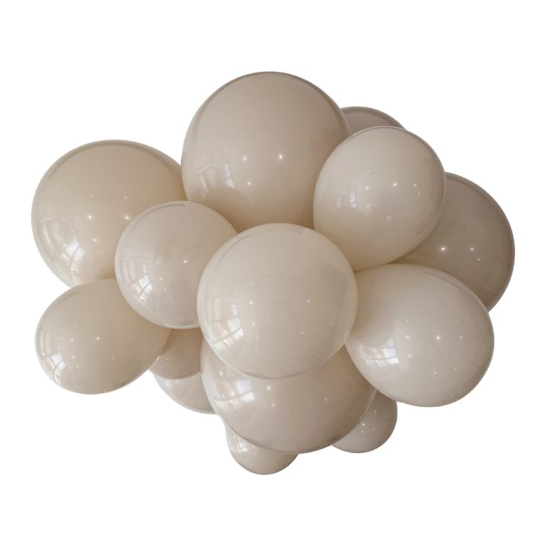 285 Bululu Sand White Latex Balloons