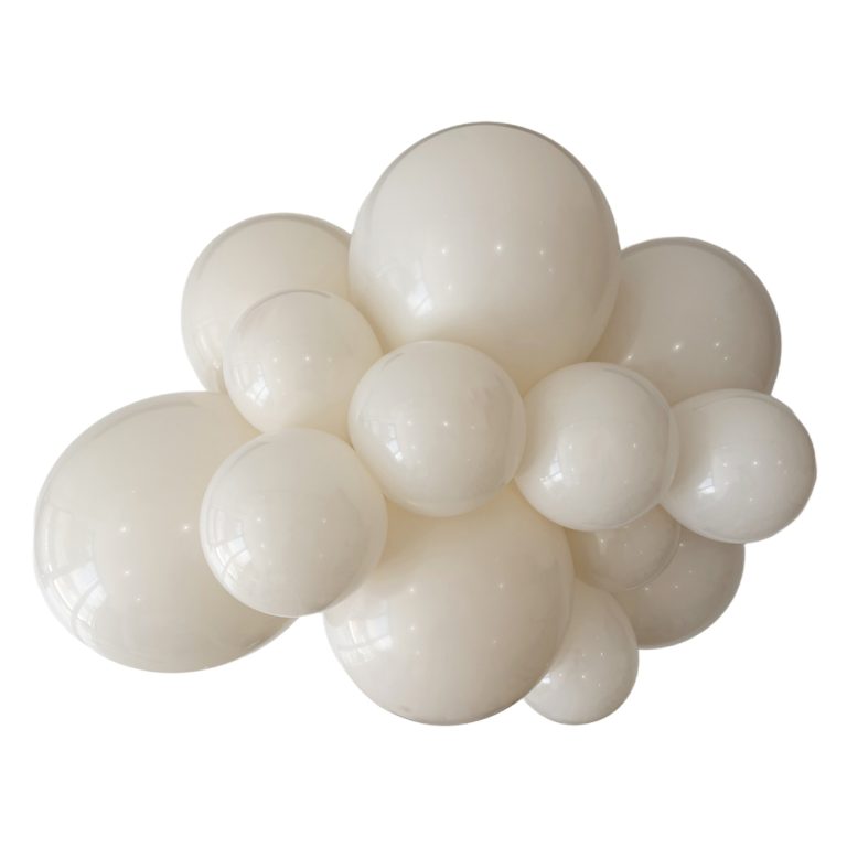 309 Bululu Misty White Latex Balloons
