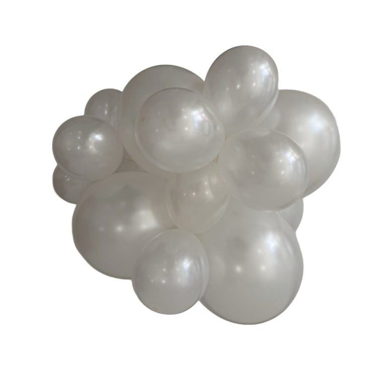 581 Pearl White Bululu Latex Balloons