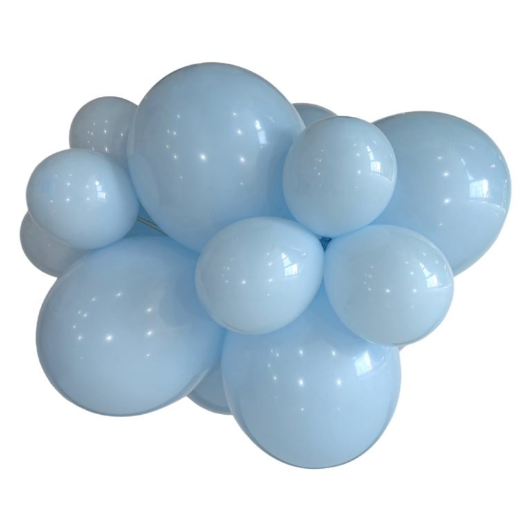 661 Macaron Blue Bululu Latex Balloons