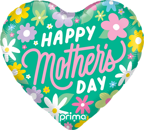 18" Heart Happy Mother's Day Ditsy Floral