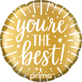 9" Round Air-filled You're the Best Gold (6 PCS)