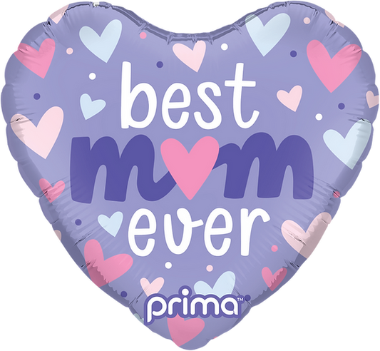 9" Heart Best Mom Ever Pastel Hearts (6 PCS)