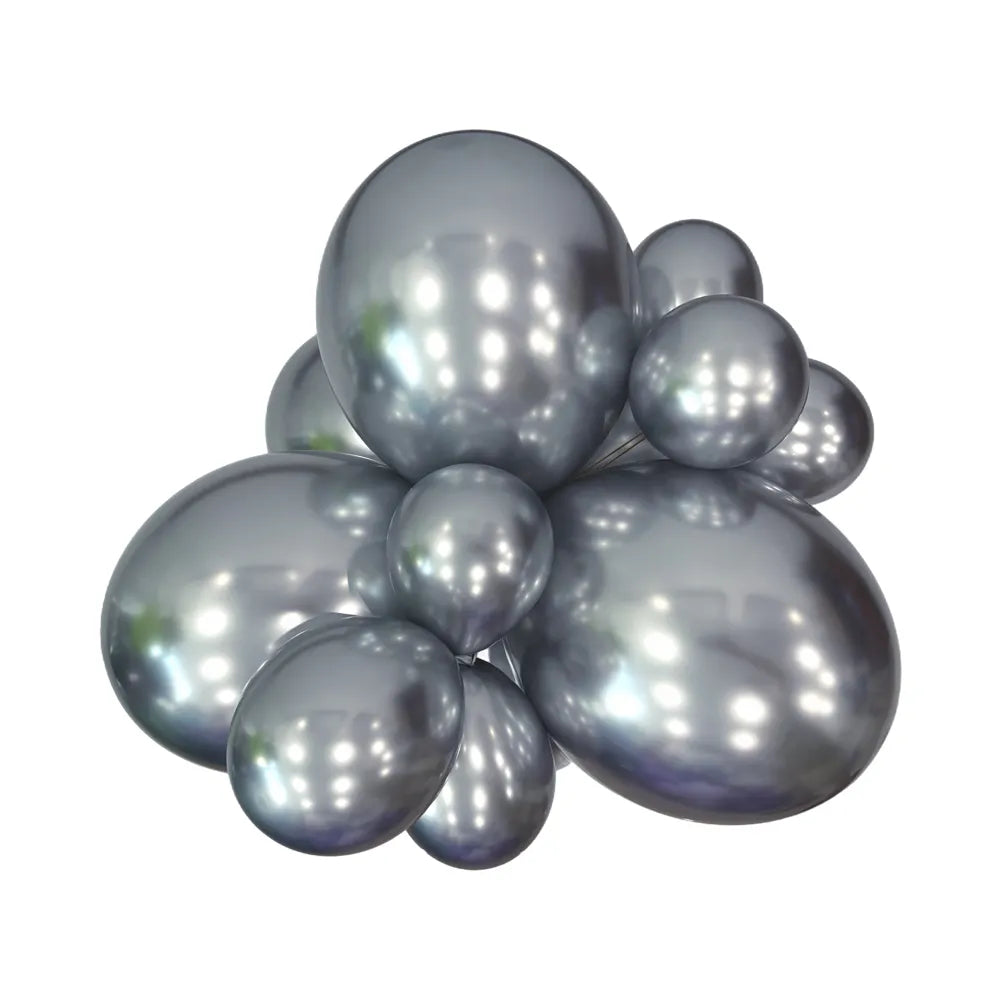 712 Chrome Silver Bululu Latex Balloons