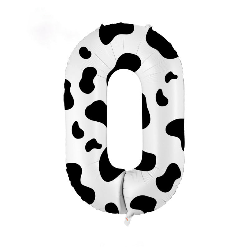 40" Cow Print Foil Number