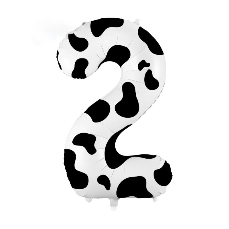 40" Cow Print Foil Number