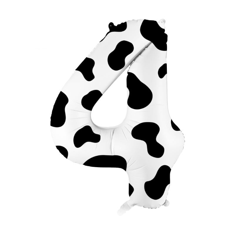 40" Cow Print Foil Number