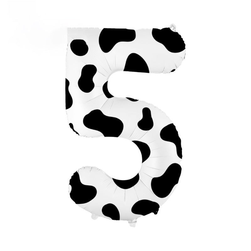 40" Cow Print Foil Number