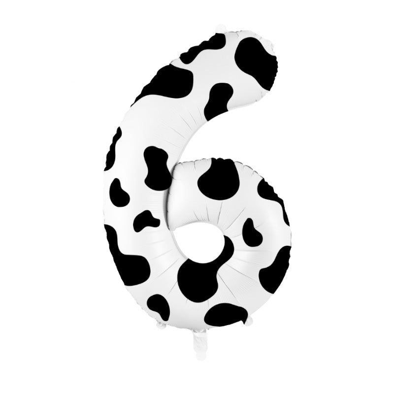 40" Cow Print Foil Number
