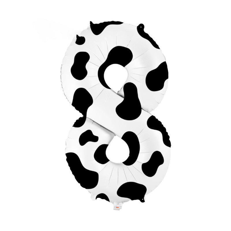 40" Cow Print Foil Number