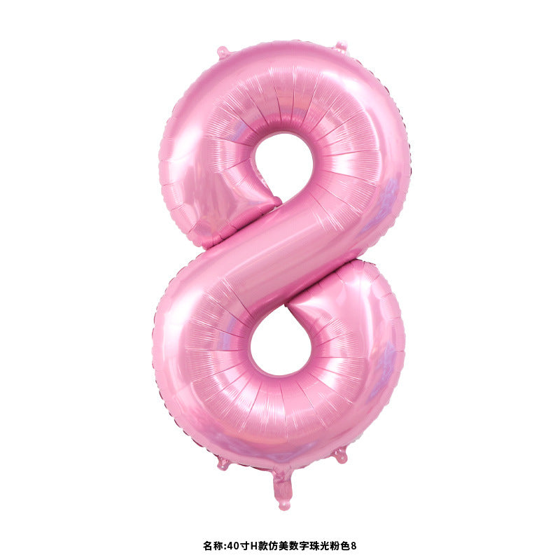 40" Light Pink Jumbo Numbers