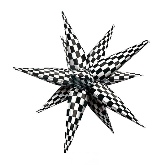 Bululu 26" Checkered Print Starburst