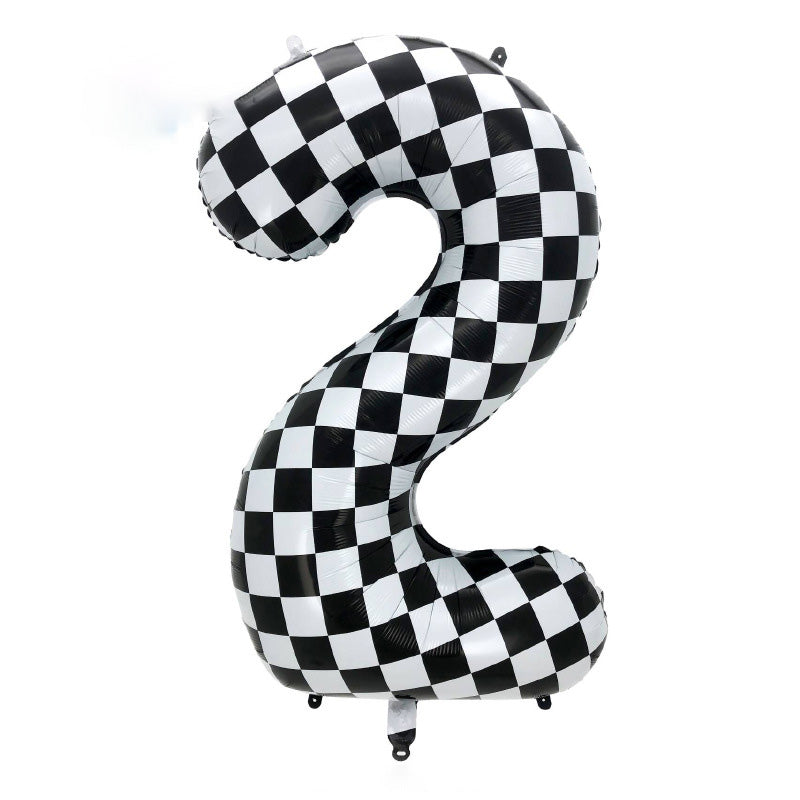 40" Checkered Foil Numbers