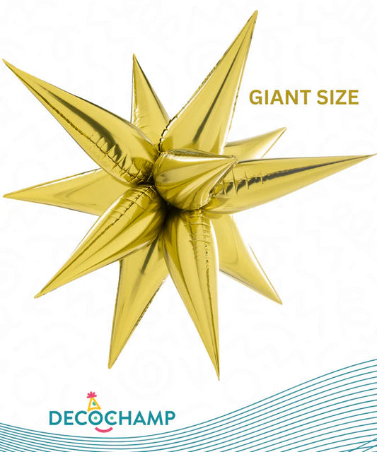 60" Giant Gold Starburst 3D by Decochamp (Gold)