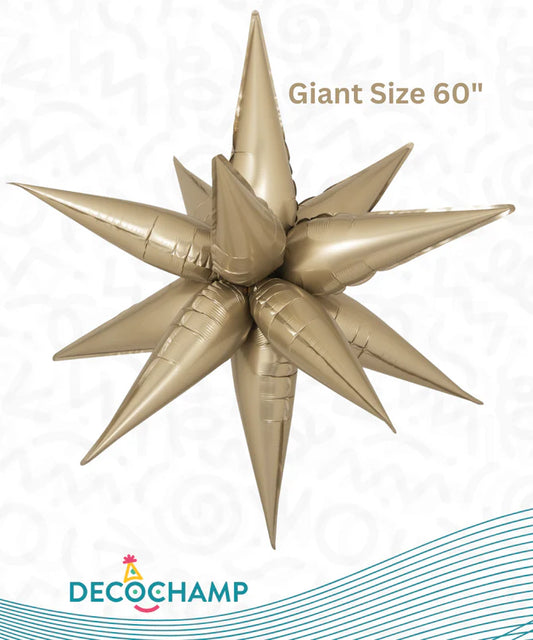 60" Giant Starburst 3D by Decohamp (Champange)