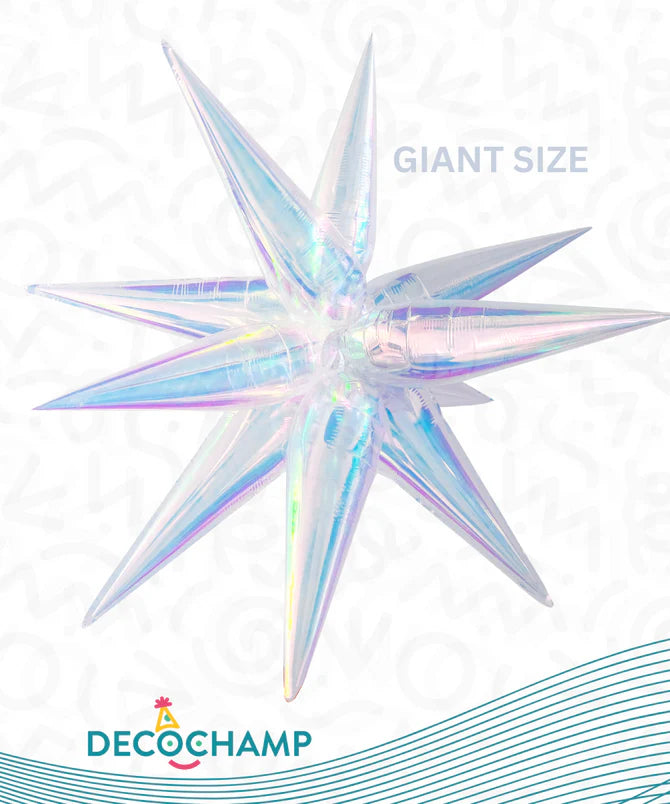60" Giant Gold Starburst 3D by Deco Champ (Iridescent)