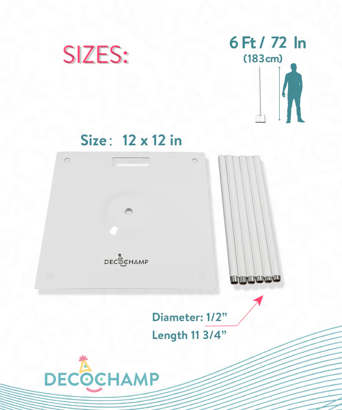 DecoBase (7ft Tall) Decochamp Balloon Base
