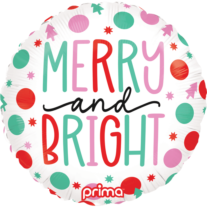 Prima 18" Round Merry & Bright Dots